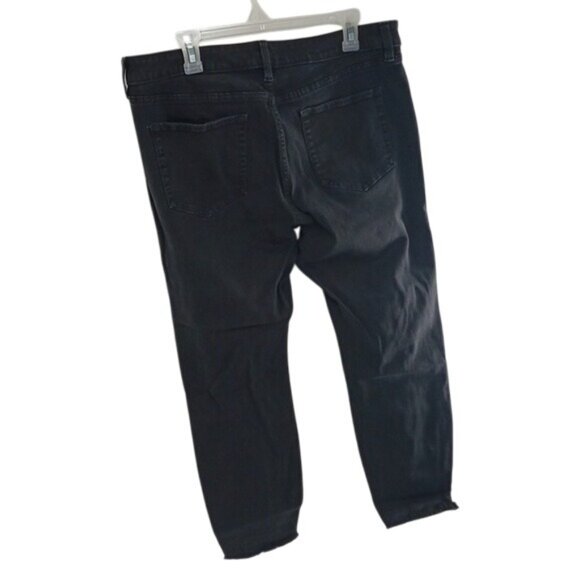 ANA A New Approach Jeans Black Denim Distressed Skinny Ankle Womens Size 12 - Picture 5 of 9